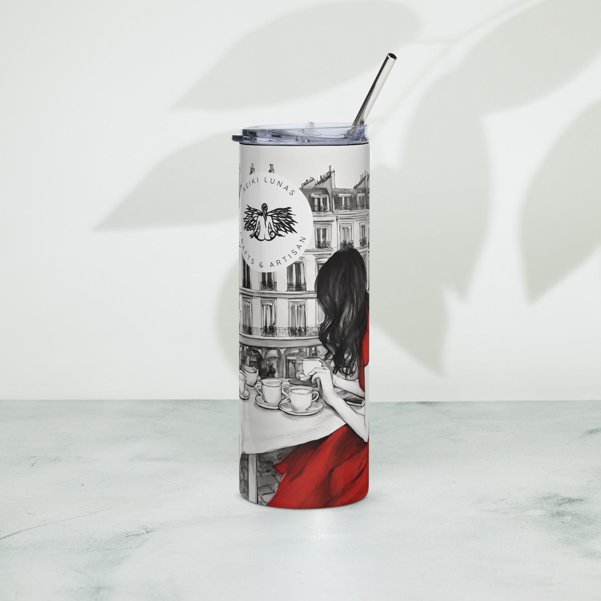 She Paris- Stainless steel tumbler - REIKI LUNAS, CRAFTS & ARTISAN