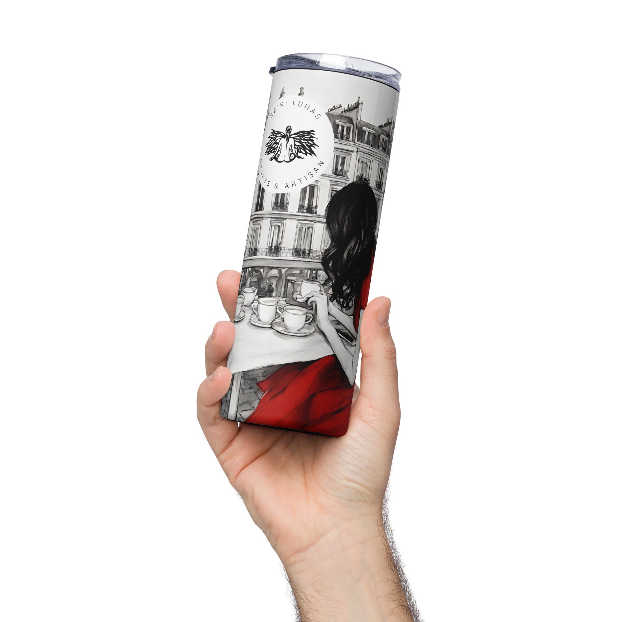 She Paris- Stainless steel tumbler - REIKI LUNAS, CRAFTS & ARTISAN