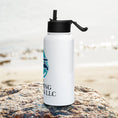 Load image into Gallery viewer, Stainless steel water bottle with a straw lid - ALBE - REIKI LUNAS, CRAFTS & ARTISAN
