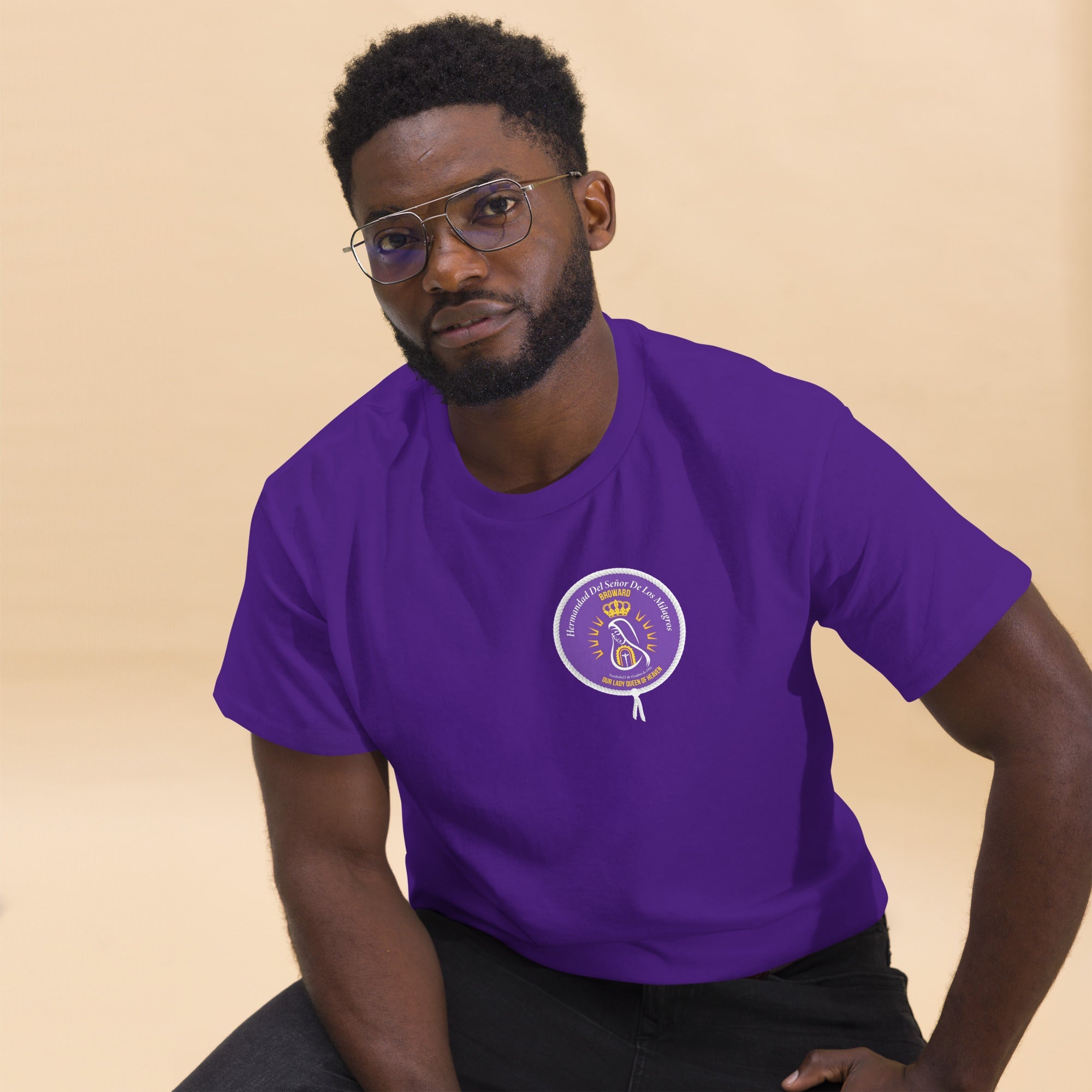 Unisex classic tee - Purple Design 11 - 24 - REIKI LUNAS, CRAFTS & ARTISAN
