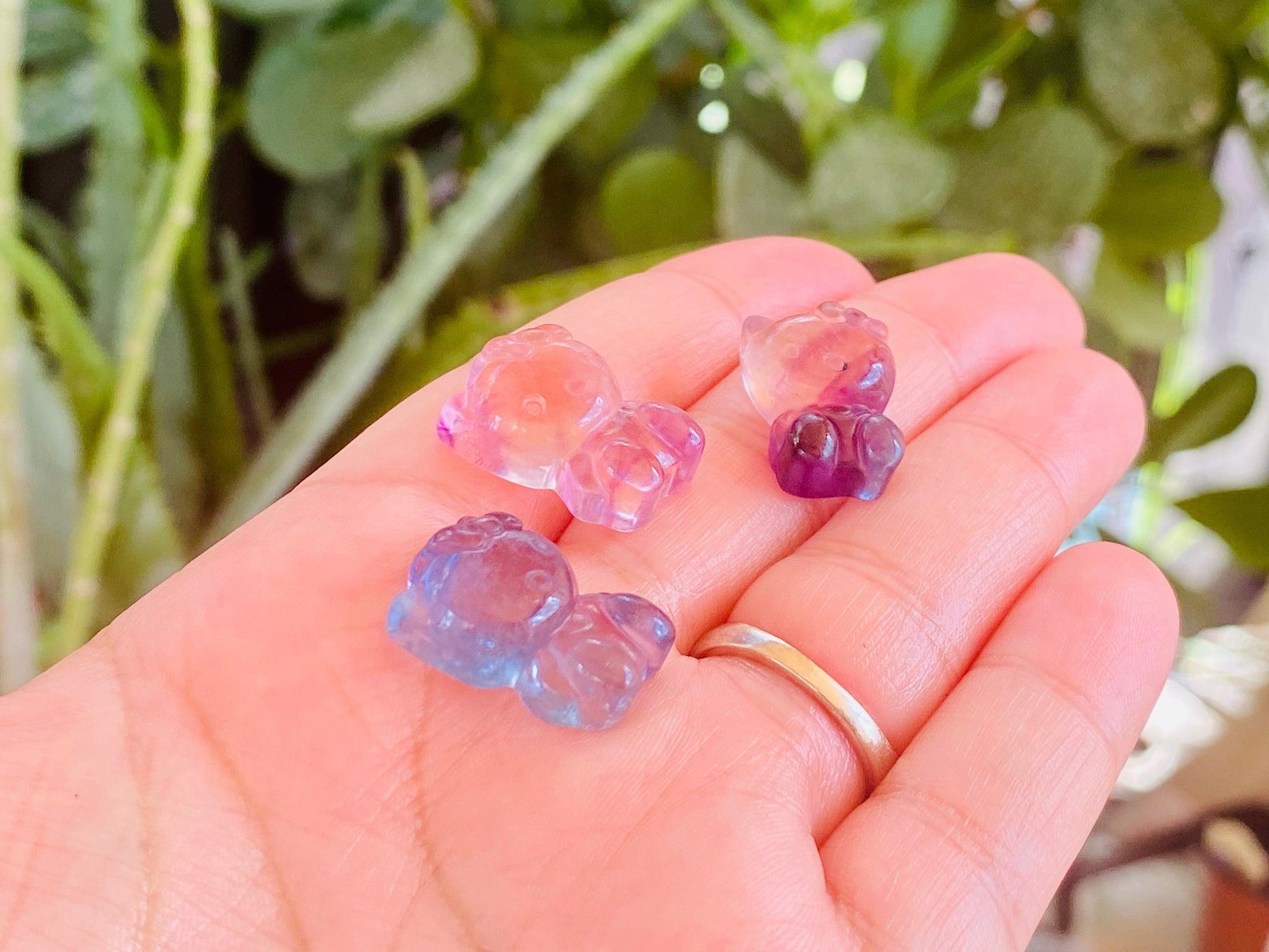1PC Mini Rainbow Crystal Carvings, zen crystals - Blu Lunas Shoppe
