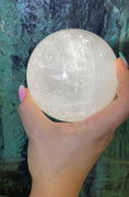 Load image into Gallery viewer, 2.5"-3.54” / 3-9cm Rainbow Polished Calcite Crystal Sphere. - Blu Lunas Shoppe
