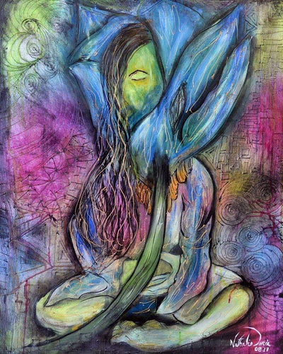 Blue Painting by Nathalie Garcia as Blu Lunas, zen artwork - Blu Lunas Shoppe
