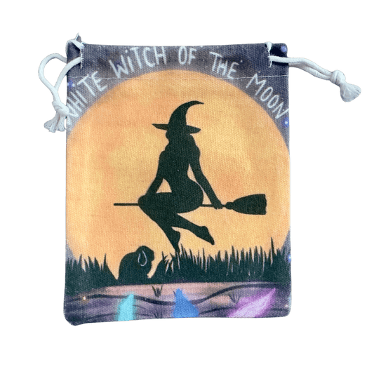 Broom Witch Tarot and Crystal Pouch - Blu Lunas Shoppe