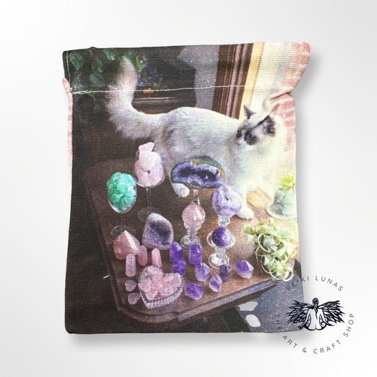 Cat Tarot and Crystal Bag - Blu Lunas Shoppe