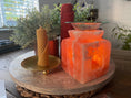 Load image into Gallery viewer, Cube Himalayan Salt Oil Wax Melt Burner with Natural Soy Wax Melt and 2 Tea light Candles - Blu Lunas Shoppe
