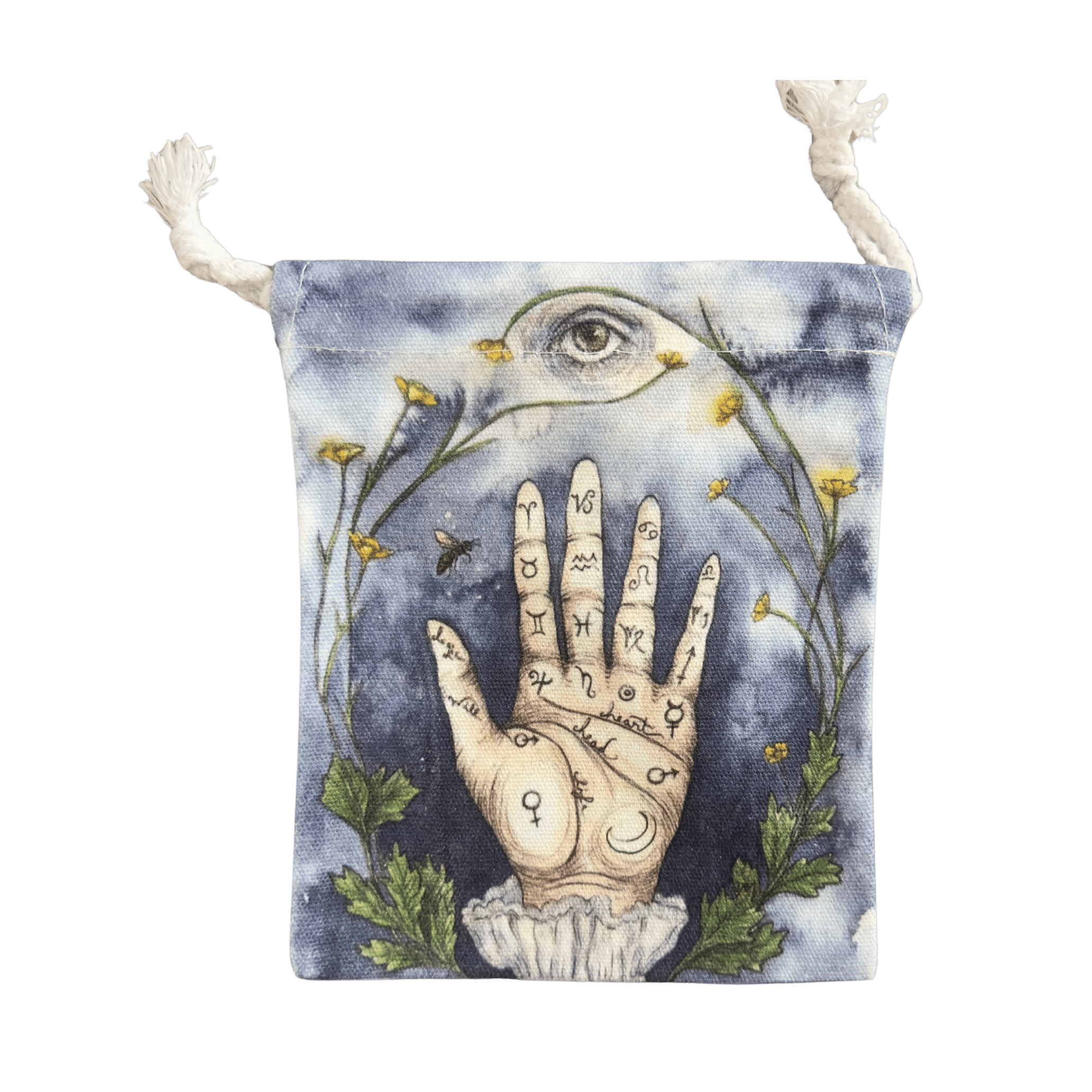 Hand Tarot and Crystal Pouch - Blu Lunas Shoppe
