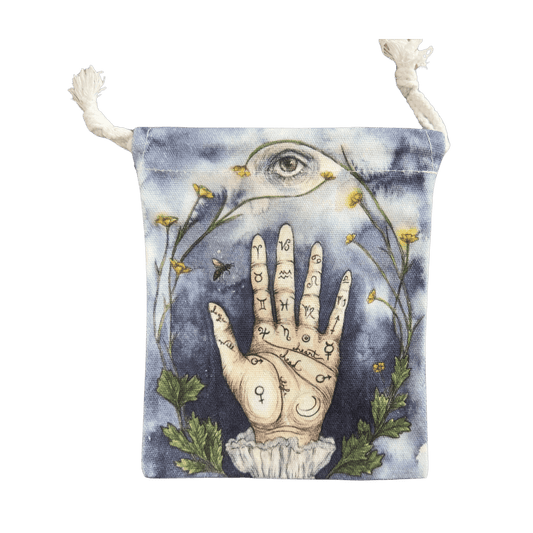 Hand Tarot and Crystal Pouch - Blu Lunas Shoppe