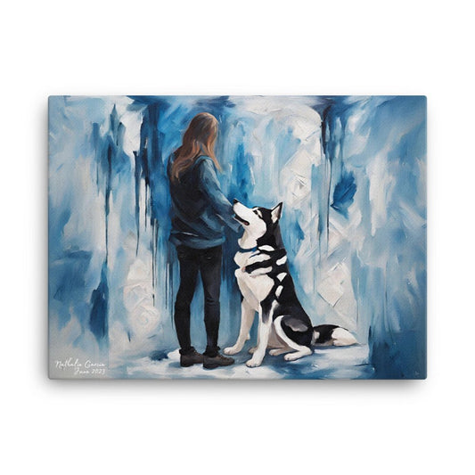 Husky in Serenity, Canvas Print - Blu Lunas Shoppe