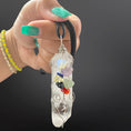 Load image into Gallery viewer, Large Stainless Steel Clear Quartz Pendant and Pendulum, witchcraft necklace - Blu Lunas Shoppe
