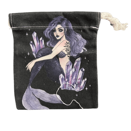 Mermaid Tarot and Crystal Pouch - Blu Lunas Shoppe