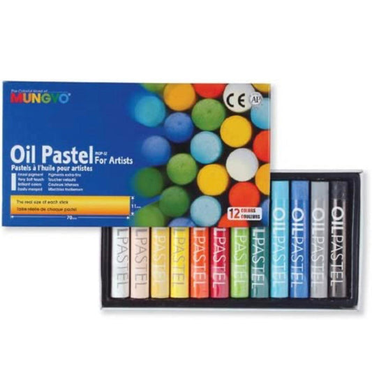 Mungyo Gallery Oil Pastels Cardboard Box Set of 12 Standard - Assorted Colors - Blu Lunas Shoppe