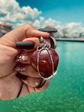 Load image into Gallery viewer, Stainless Steel Bloodstone Crystal Pendant - Blu Lunas Shoppe
