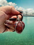 Load image into Gallery viewer, Stainless Steel Bloodstone Crystal Pendant - Blu Lunas Shoppe
